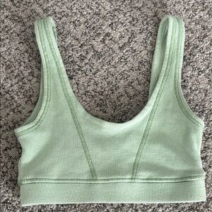PacSun Light Green Ribbed Sports Bra